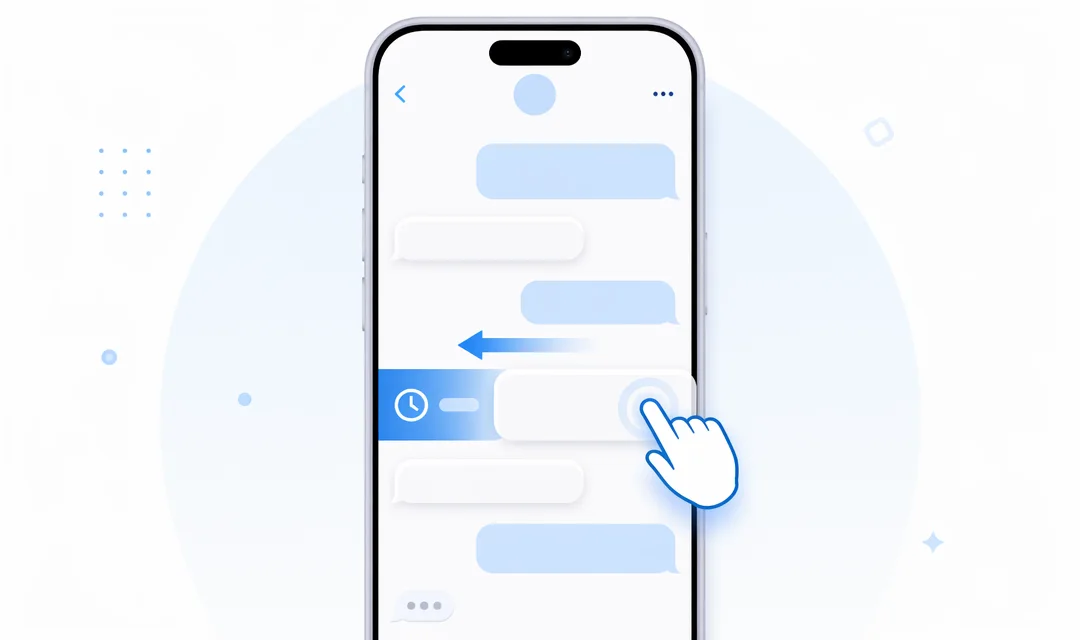 Showing timestamps beside iPhone messages before taking screenshots